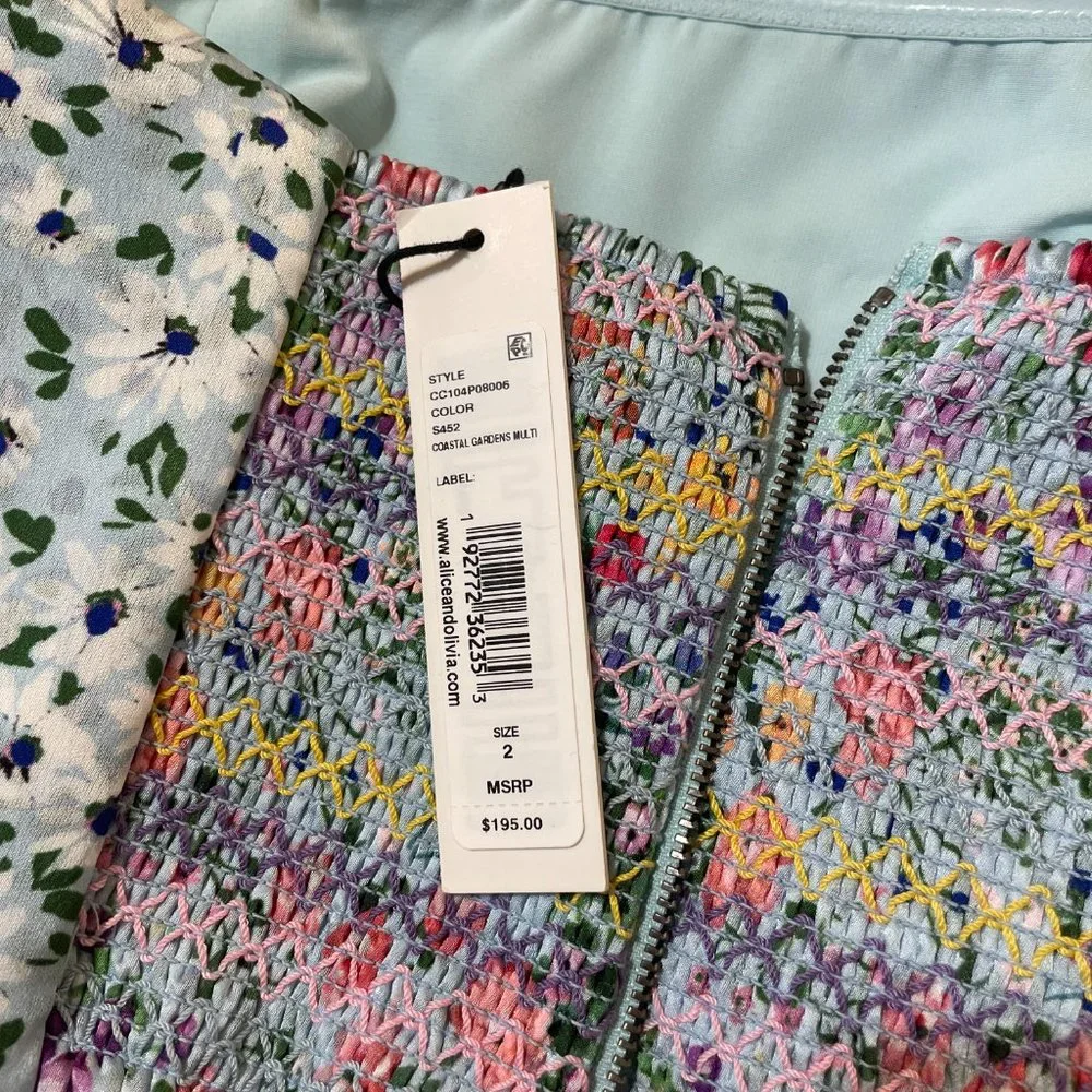 Alice & Olivia Floral Blue Two Piece Set - Picture 3 of 4